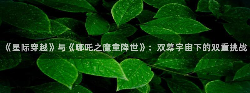 深海利剑西瓜影院免费观看：《星际穿越》与《哪吒之魔童降世》：双幕宇宙下的双重挑战